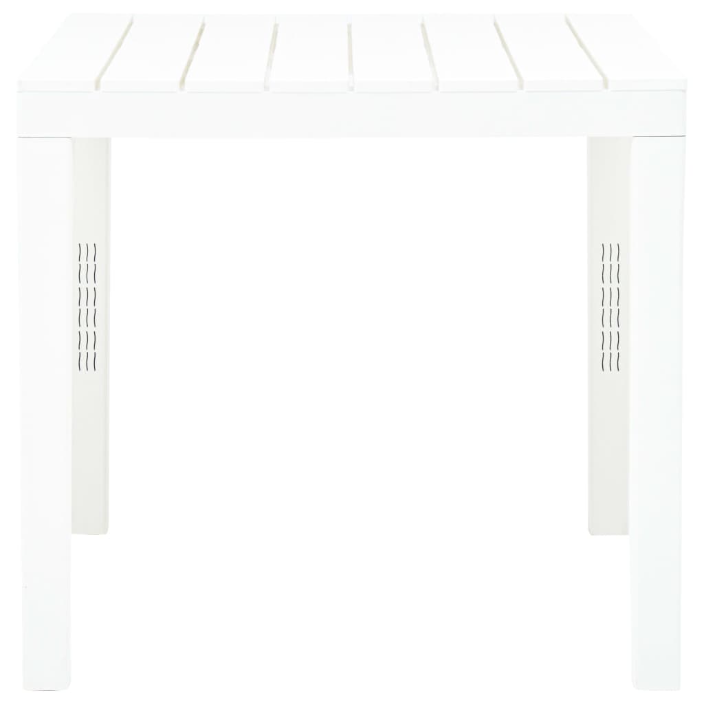 Garden Table White 78 X 78 X 72 Cm Plastic