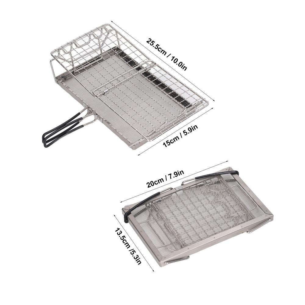 Foldable Toast Grill Rack Mesh Surface Foldable Toaster Camping Toaster Outdoor Toasting