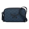 Himmel Klassisches Logo Napa-Leder Schultertasche Umhängetasche Damen Taschen Dunkelblau MMRESAC01VC001