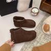 Not tired frosted feet soft sole casual short boots college style daily cotton shoes spring and autumn Korean version