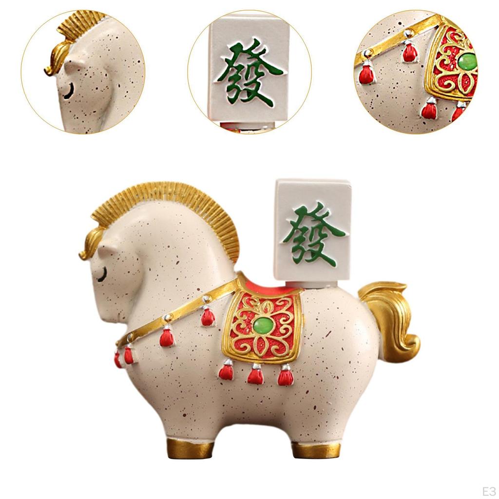 Pferdefigur Tierskulptur Keramik Tischdekoration für Kamin