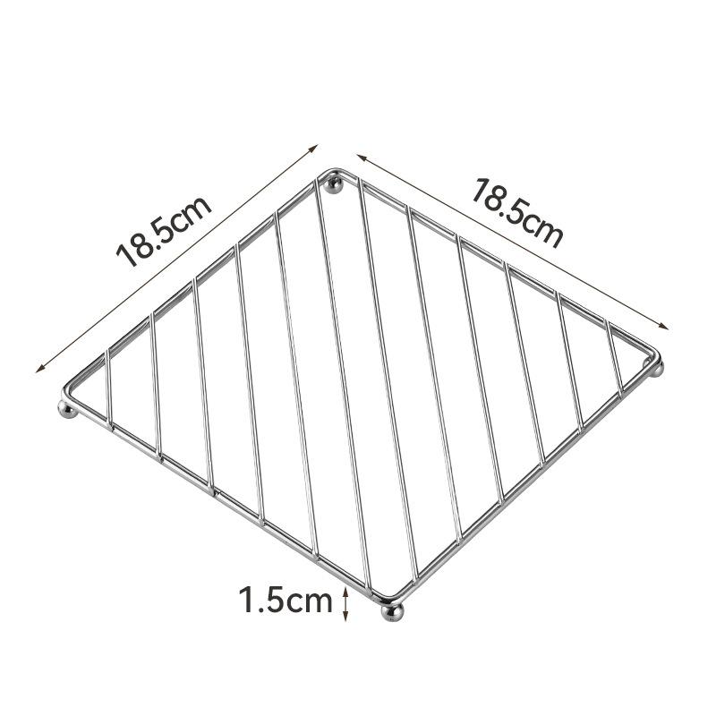 LMETJMA Stainless Steel Trivets Heat Resistant Insulated Hot Pads Table Dish Mat Tableware Placemat Dining Table Decor JT428 (as the picture,L)