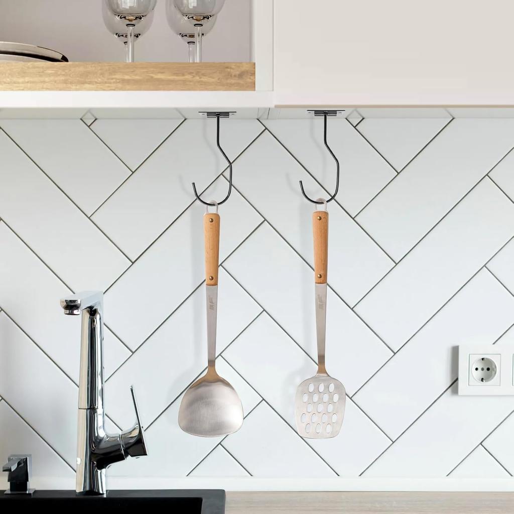 2 Pack Banana Hook, Magnetic Foldable Banana Hanger, Self Adhesive Banana Hook Under Cabinet for Keeping Fruits Fresh and Hanging Kitchen Implements