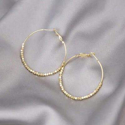 Shiny Hoop Earrings For Women Oorbellen Geometric Circle Earrings Female Fashion Jewelry Boucles D'oreill