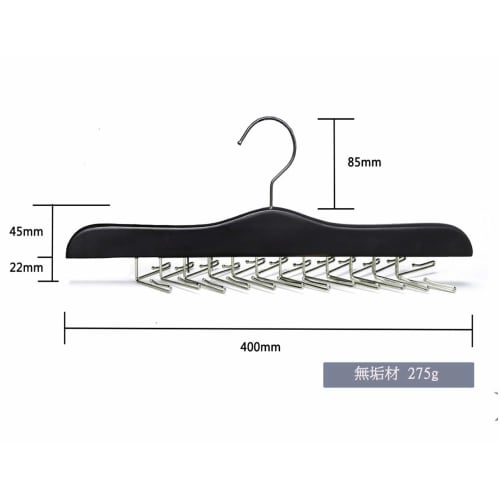 Konten Tie Hanger, Belt Hanger, Holds 24 Ties, Belts, Scarves, Camisoles, and Underwear, Plenty of Storage, Wooden Hanger, Closet Organization, Non-Sl