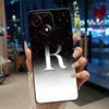 Beautiful Bright Color Couple Phone Case For ZTE Blade A35E Anti-scratch Soft Lucky Initial A-Z Letter Pattern Shell