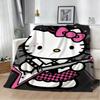 3D H-Hello k-Kitty Cute Cartoon Kawaii Flannel Blanket Soft Throw Blanket Art For Home Decor Bedroom Bed Sofa Picnic Kids Gifts