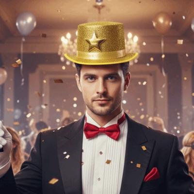 Woolen Shiny Jazz Hat Wide Brim Festival Party Cap Cool Suit Top Hat  Fashion Show