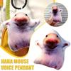 Cartoon Haha Voice Mouse Keychain Toys Squeak Pendant Cute Doll Toy Creative Bag Charms Decorations For Friends Gifts