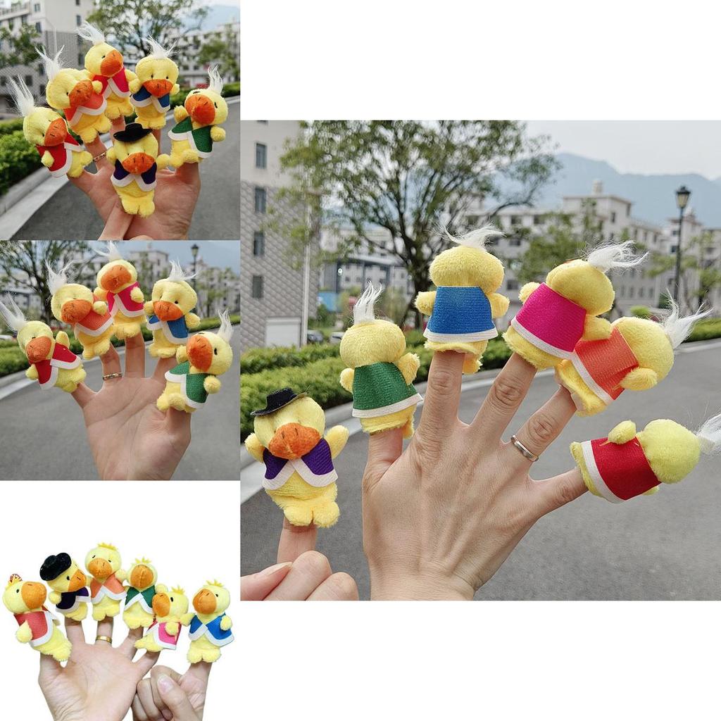 Duck Plush Finger Puppet Set With Pp Cotton Filling For Toddler Early Education Special Characters Included