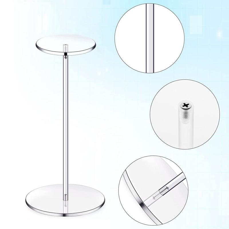 Wig Display Rack Hat Stands for Display Hat Pedestal Stand Round Barbell Pedestal Display Riser for Hat Watch Showcase