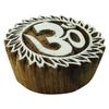 Design Wooden Block Textile Printing On Fabric Round Shape Religious Stamp