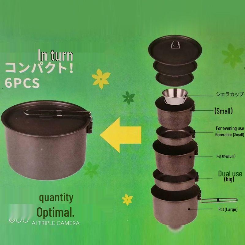3-Piece Lightweight Outdoor Camping Cookware Set