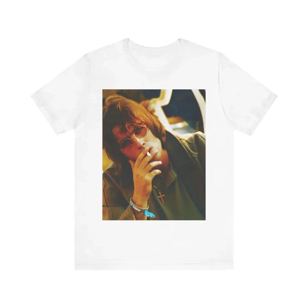 Summer Men's Oasis Band Character Print T-shirt, a Novel and Retro Short-sleeved Outfit, a Gift for Y2k Fans