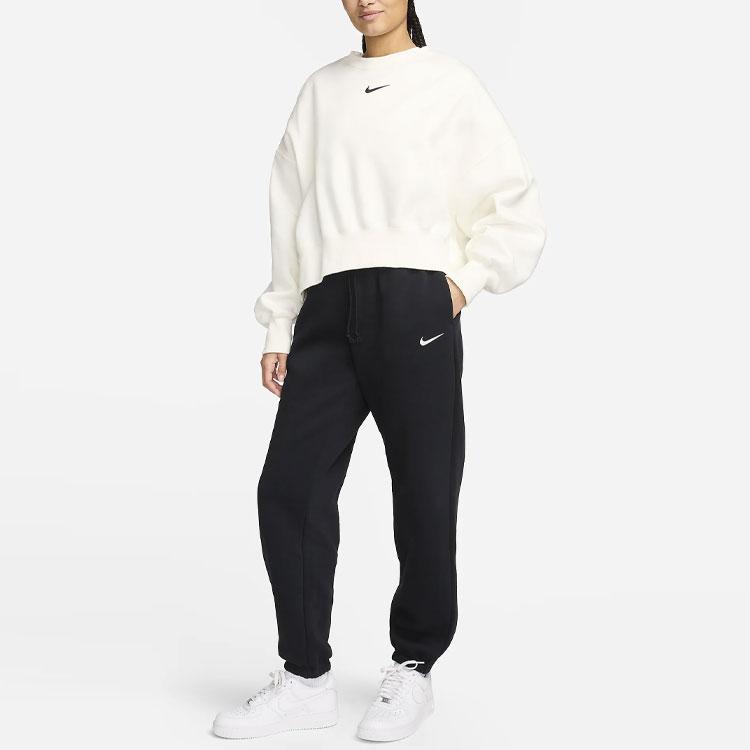 Nike Sportovní oblečení Phoenix Fleece Logo Vyšívané Pohodlné Zúžené Fleecové Joggers Dámské Joggers Černé FZ5996-010