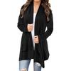Women's Long Crochet Cardigan Sweater Long Sleeve Open Front Knitted