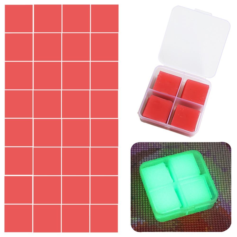 48/32PCS Silicone Luminous Painting Clay Wax Storage Container Box Cross Stitch Diamond Painting Glue Wax Embroidery Mud DIY