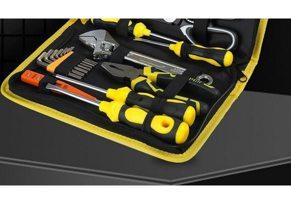 Multifunctional Home Tool Set: Manual & Electrician Tools with Bag