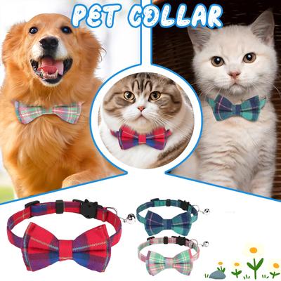 Haustierhalsband Schleife Englisches Halsband Katzengurt, Katzenkopf Sicherheitssteckdose Katzenhundehalsband Mit Schleife Und Glöckchen Für Hunde, Katzen Und Kaninchen