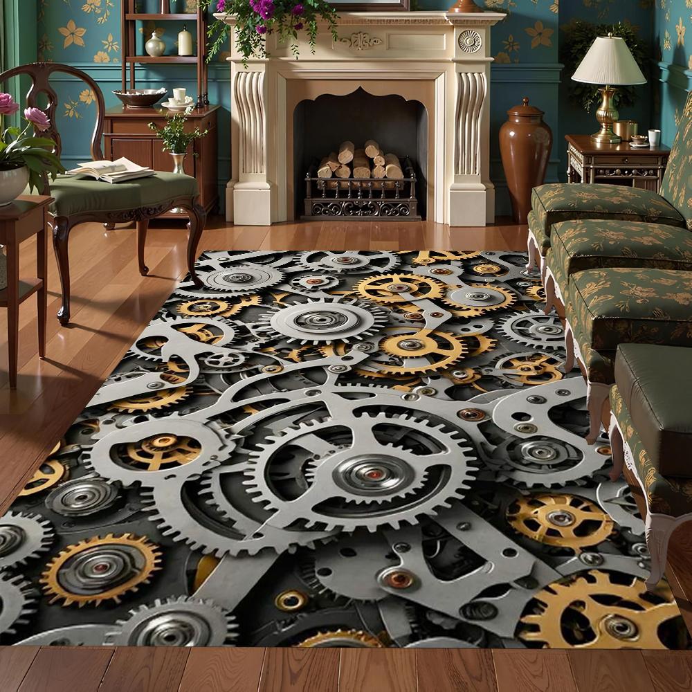 Cool Industrial Style Rug Fashionable Floor Mat Decor Comfortable Carpet for Kids Room Bedroom Easy To Clean Carpet Chair Mat 50X80CM