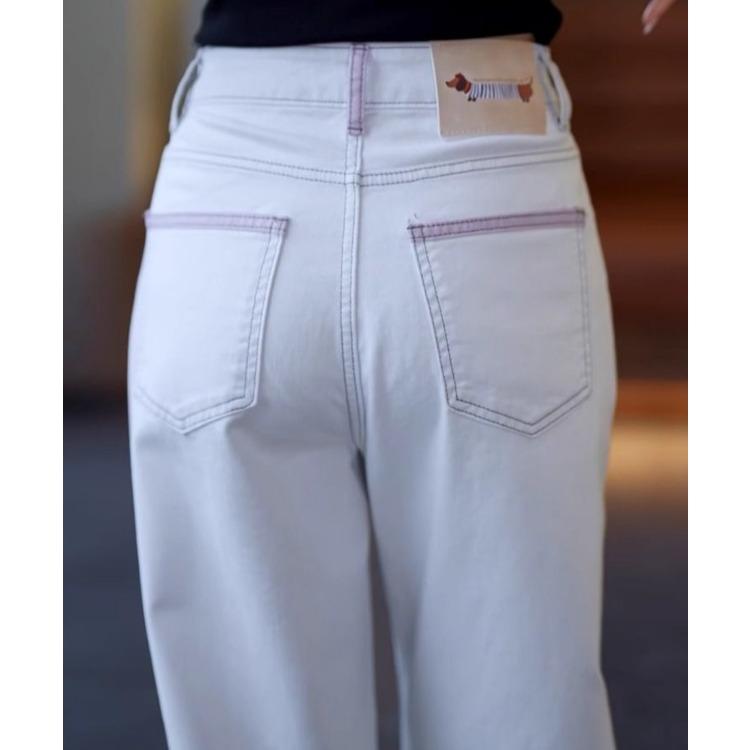 Blugi drepți cu talie înaltă pentru femei Spălare deschisă Modă de primăvară-toamnă Confortabili