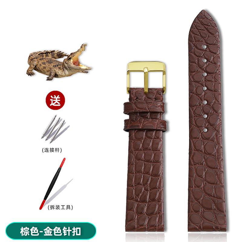 Alligator Wacth Strap Ultra Thin 12 13 14 15 16 18 20 22mm Men Women Black Brown Blue Crocodile Leather Watchband For Any Brands