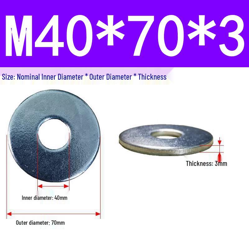 Galvanized Oversized Metal Washers M3-M60