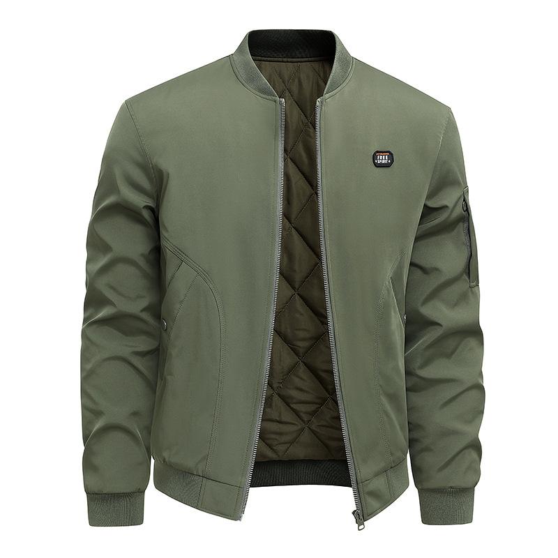 

Хлопковая куртка с воротником бейсбол мужская зимняя рабочая куртка куртка пилота мужская куртка большого размера повседневная толстая хлопковая куртка 8XL зелёный