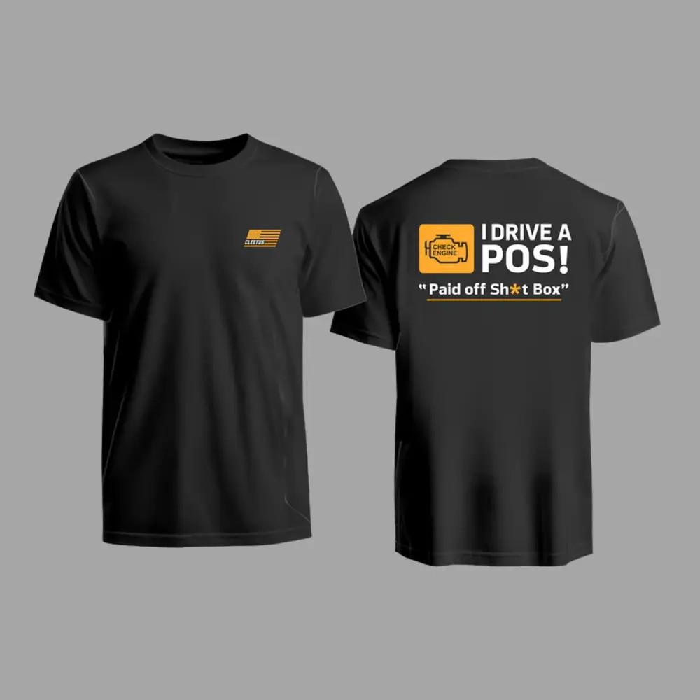 Cleetus I Drive A POS T-Shirt – Check Engine Paid Off Shirt Box Graphic Tee XXXXL