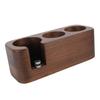 Coffee Tamper Holder 3 Holes Walnut Wood Prevent Slip Stable Coffee Tamping Station 58mm   2.3in