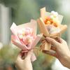 Knitted Daisy Bouquet Mini Crochet Artificial Flower Bouquet Valentine's Day Gifts Accessories Wedding Birthday Party Home Decor