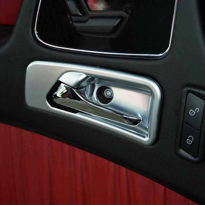 ABS Silver/Carbon Fiber Car Inner Door Handle Bowl Decoration Cover Stickers For MercedesBenz G Class W463 07-18 Car Accessorie