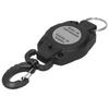 Black Retractable Keychain Telescopic Carabiner Holder AntiLost Diving Hook Key Ring