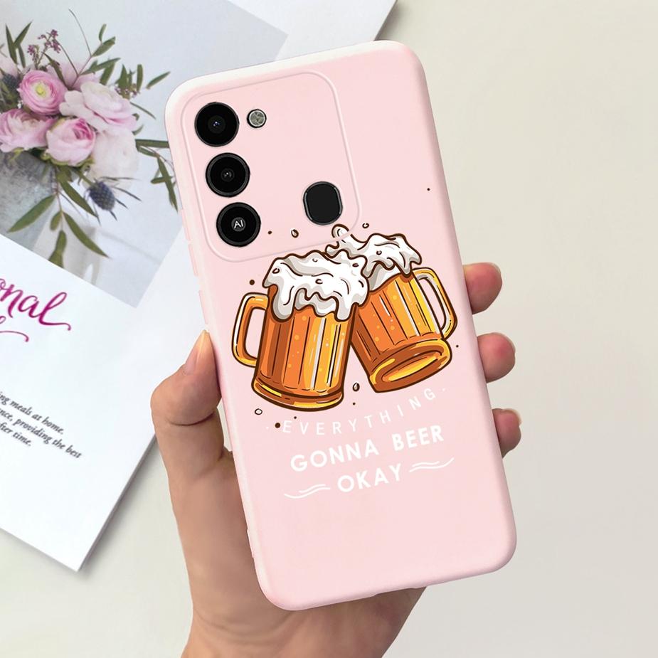 For Tecno Spark 8C Case KG5k KG5j KG5n Stylish Candy Painted Cover Soft Silicone Phone Case For Tecno Spark Go 2022 Spark8C Bags
