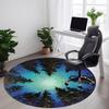 1PC Forest Sky Aurora Office Round Area Rug, Mat Suitable For Office, Under Office Chairs Bedroom Living Room Home Decor, Room Deco