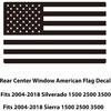 Zxiaochun Rear Window American Flag Decal for Silverado & Sierra 2004-2018
