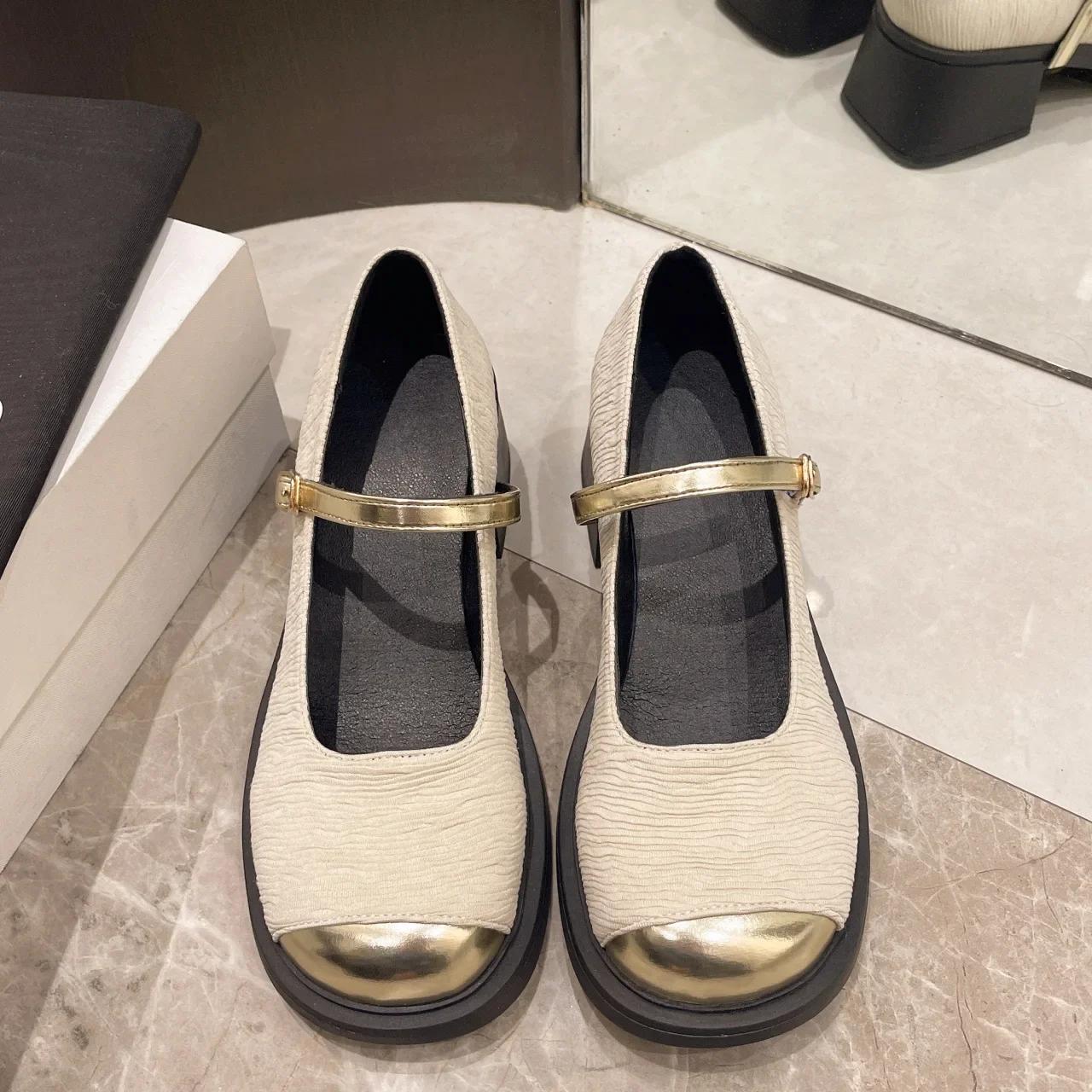 

Летние ретро туфли Мэри Джейн на низком каблуке женские туфли модные туфли-лодочки с пряжкой на толстом каблуке женские туфли-лодочки с круглым носком для вечеринок 2024 35