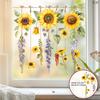 Glasaufkleber Wasserdicht PVC Doppelseitiges Design Sonnenblumenmuster Fensteraufkleber Glastüren Fenster Heimdekoration