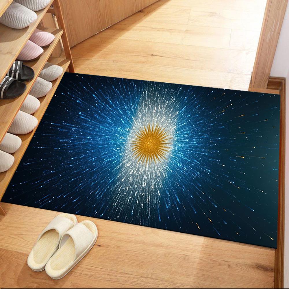 Argentina Sparkle Flag Square Rugs Are a Great Choice for Living Rooms, Bedrooms, Home Décor, and As Gifts.
