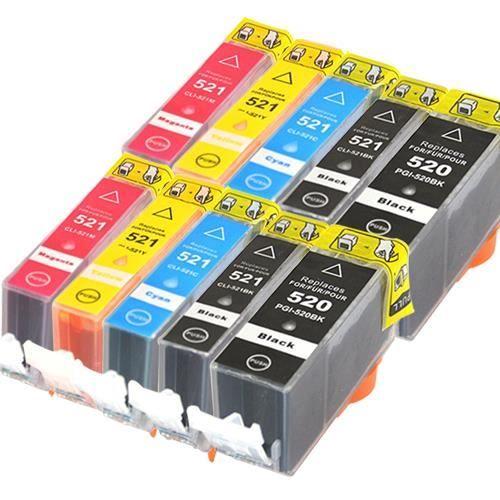 

Cartouches d encre compatibles Canon PGI-520-CLI-521 - Pack de 10