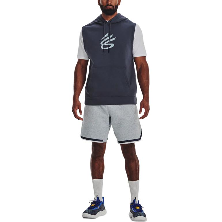 Under Armour Fleece Color Block Elastic Waist Casual Shorts Men Shorts Gray 1374302-465