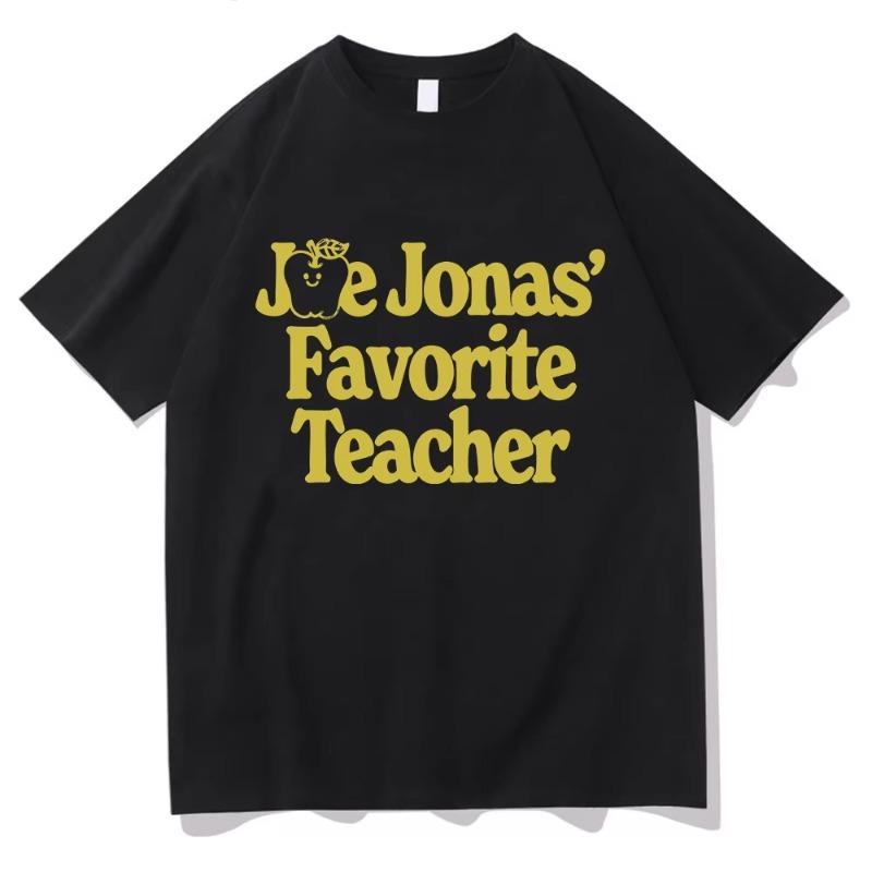 

Jonas s Favorite Teacher Tee Joe Jonas Cartoon Print Clothing Design Harajuku Aesthetic Tops for Women Men Cotton T-shirts S