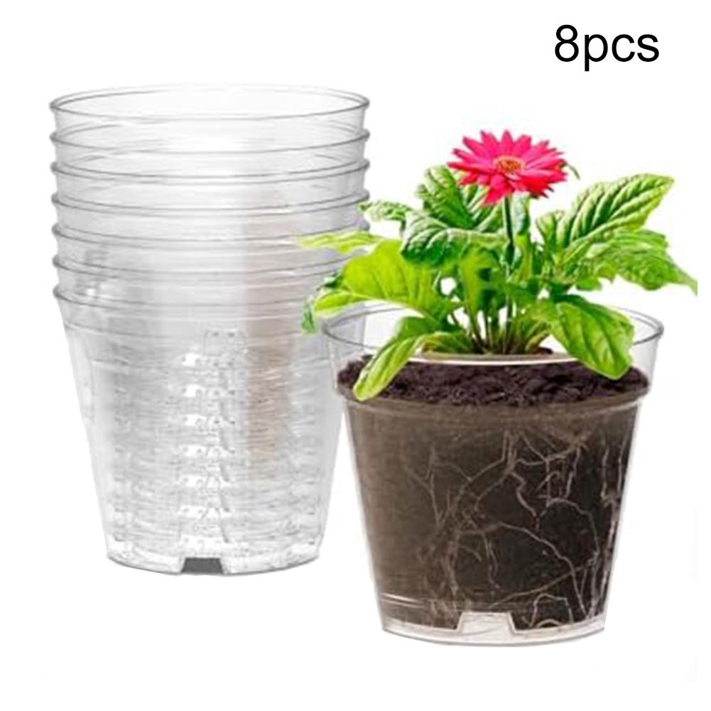 Drainage Pots Clear Pots Easy Removal Design Reusable Plastic Pots Soft Nursery Pots Water Drainage System For Succulents