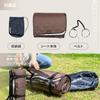 JIMENCE Thick Picnic Blanket, Tent Mat, Waterproof Inner Sheet, Aluminum Metallization, Storage Bag Included, 200 X 200 Cm (Brown)
