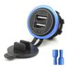 Waterproof Motorcycle Boat Car Dual USB Charger LED Power Adapter For Mobile Phone