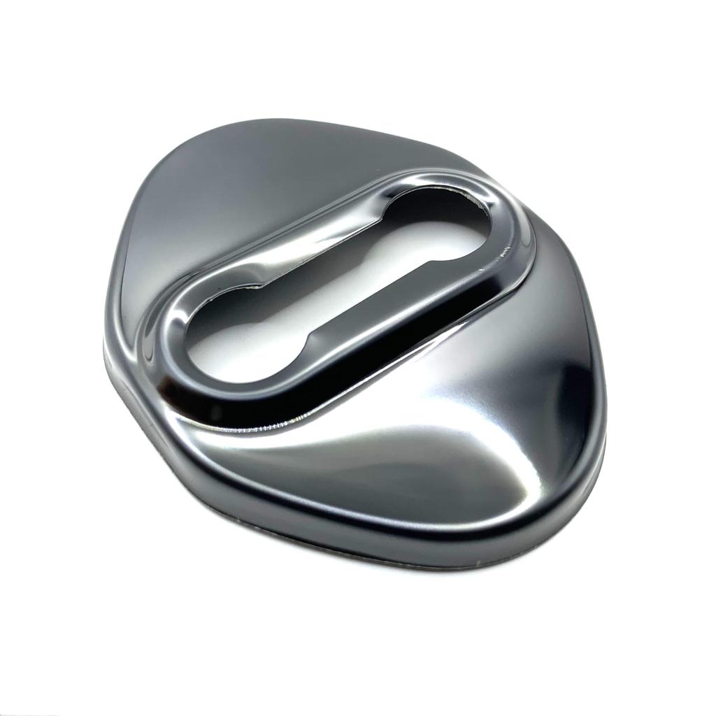 ASATERU Cache de gâche de serrure de porte de voiture, Compatible avec Toyota, Acier inoxydable miroir 304 antirouille,