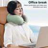 U-Shaped Neck Pillow Memory Foam Travel Neck Cushion Slow Rebound Neck Support Pillow with Storage Box for Cars Flights Home Office