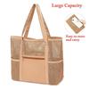Large Mesh Beach Bag, Large Capacity, Multi-pocket Swimming Bag, Multi-functional Portable Handbag for Showering and Storage