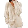 2025 Fall/Winter Women's V-Neck Long Sleeve Jacquard Knit Cardigan Sweater