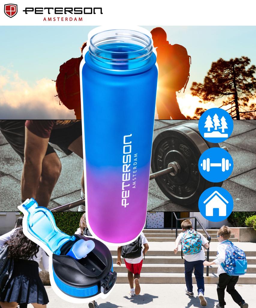Water bottle 1L PTN HY-8014-1L-9577 Blue-Pink